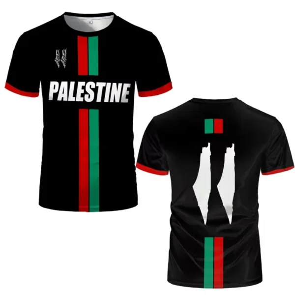 Palestine Flag 3D Printed Plus-size Men's  T-shirts
