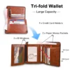Men Wallet Genuine Leather Rfid Blocking Trifold Wallet Vintage. 100% Orginal - Image 4