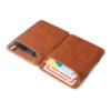 New Fashion Slim Men's Leather Magic Wallet Korea Designer Credit Card Holder Women Small Cash Clip Bilfold Man Clamps for Money - Image 2