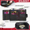 Men Genuine Leather Wallet Business Purse RFID Card Holder Transparent Windows Bank Note Coin Compartment Black - Image 3