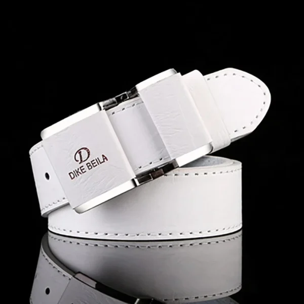 New men's belt korean fashion smooth buckle business casual belt fashion young men's trouser designer luxury brand belts - Image 2