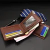 Men's Short Wallet Multi-Function Metal Edge Quick Access Card Holder RFID Blocking Slim Design - Image 4