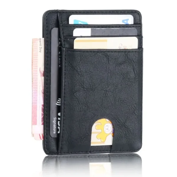 RFID Blocking Wallet Business Card Cover for Case Super Thin Men Leather Credit Card Holder - Image 5